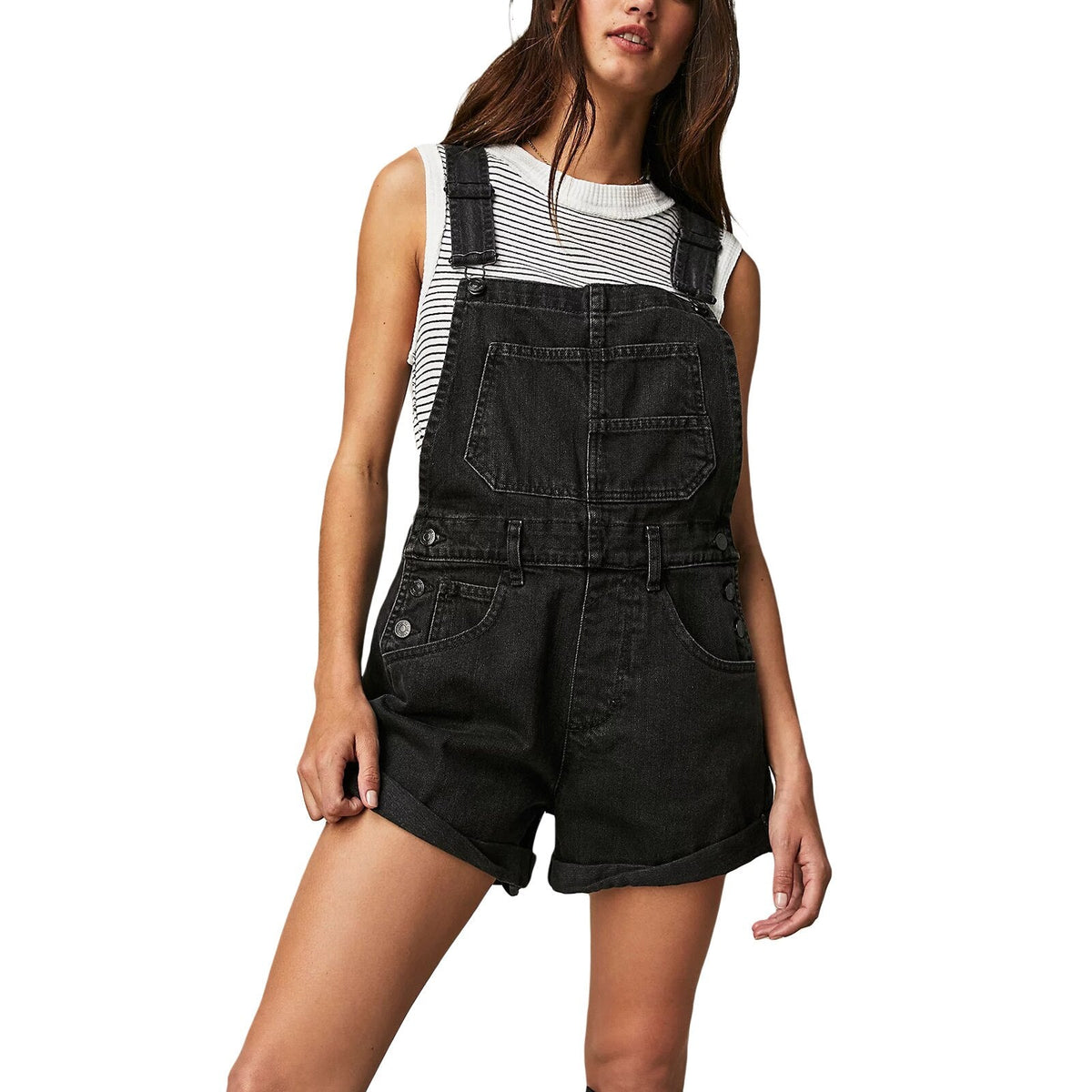 Ärmelloser Denim-Jumpsuit für Damen