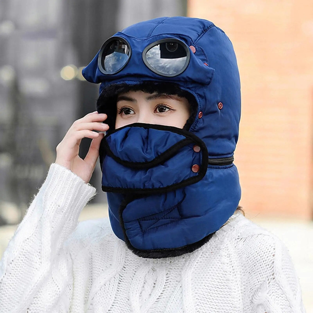 Polar Vision Thermo Winddichte Gesichtsmasken-Mütze