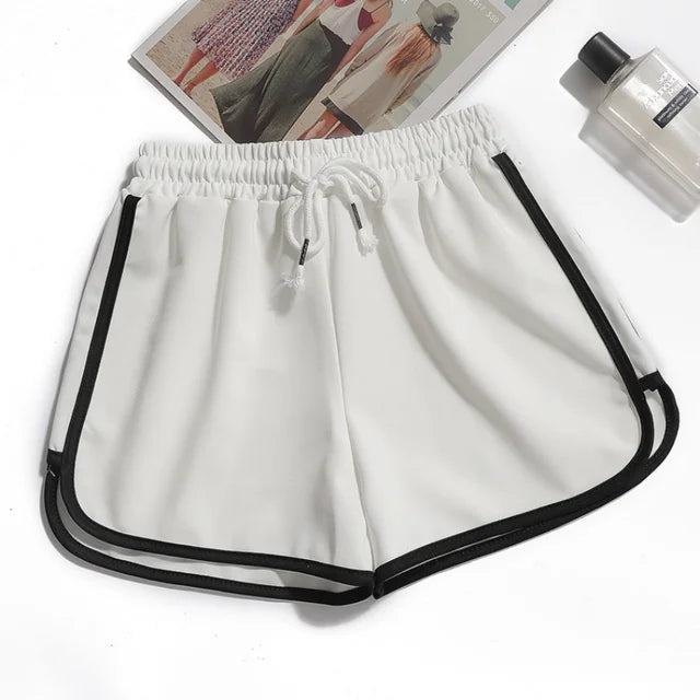 EB | Damen Streifenshorts mit Atmungsaktivem, Elastischem Bund