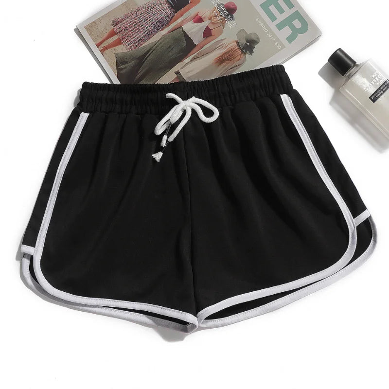 EB | Damen Streifenshorts mit Atmungsaktivem, Elastischem Bund