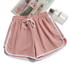 EB | Damen Streifenshorts mit Atmungsaktivem, Elastischem Bund