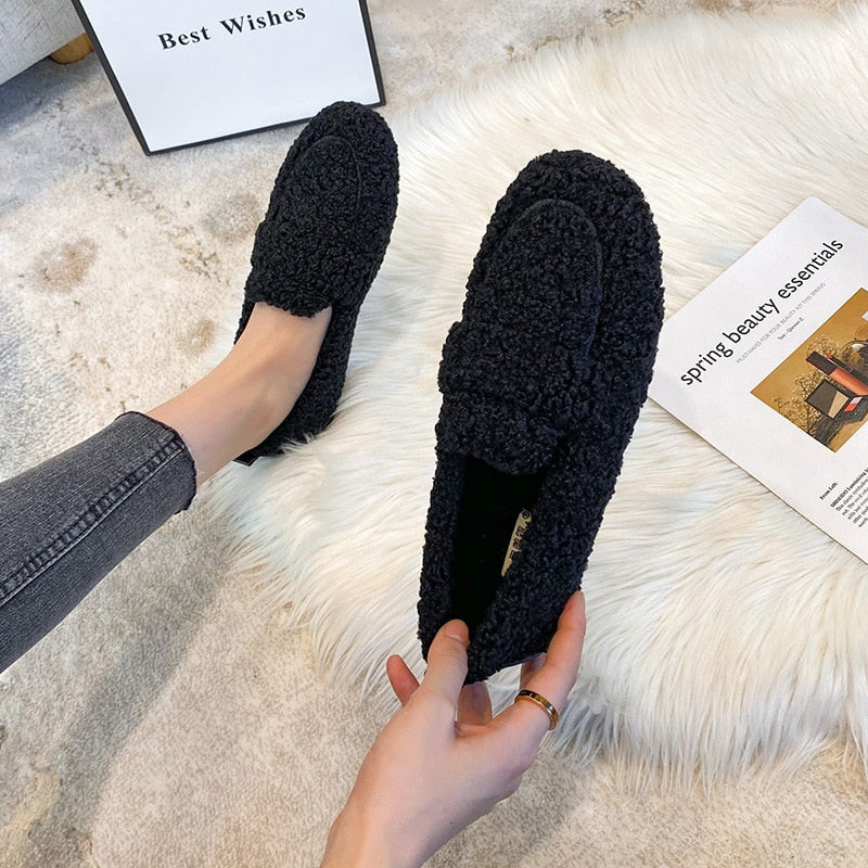 Teddy Loafers - Bequeme rutschfeste Winterschuhe für Damen EB