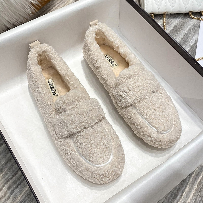 Teddy Loafers - Bequeme rutschfeste Winterschuhe für Damen EB