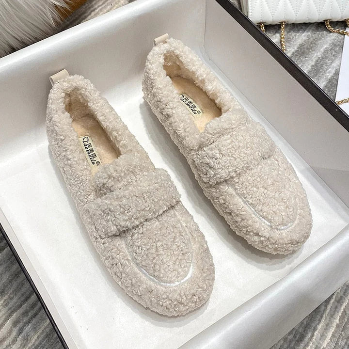 Teddy Schuhe | Slip-On | Rutschfest | Fellschuhe | Damenschuhe EB