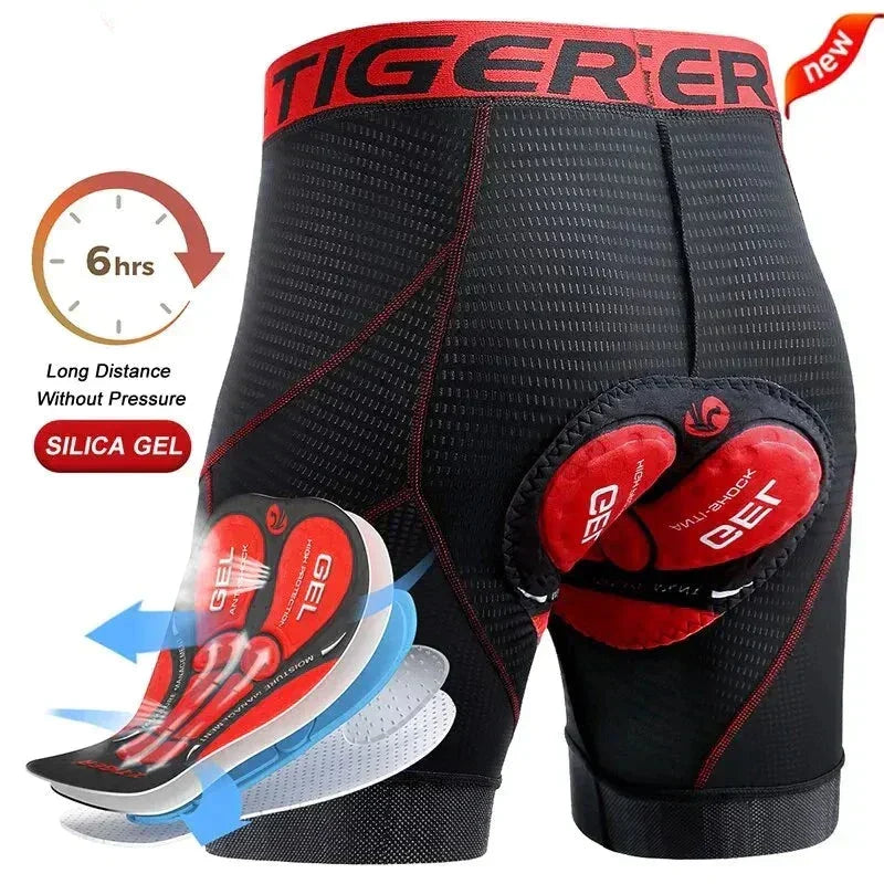 Atmungsaktive Mesh-Radhose mit Gel-Polsterung für Herren