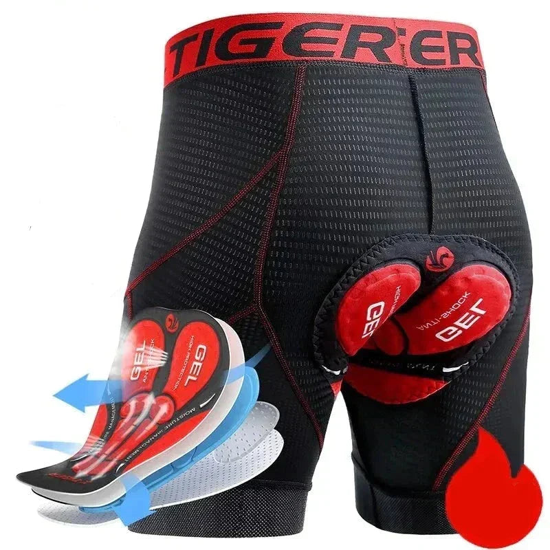 Atmungsaktive Mesh-Radhose mit Gel-Polsterung für Herren