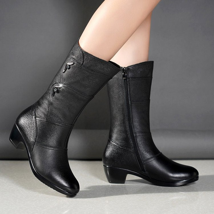 Damen-Boots mit Plateau & Blockabsatz EB EB