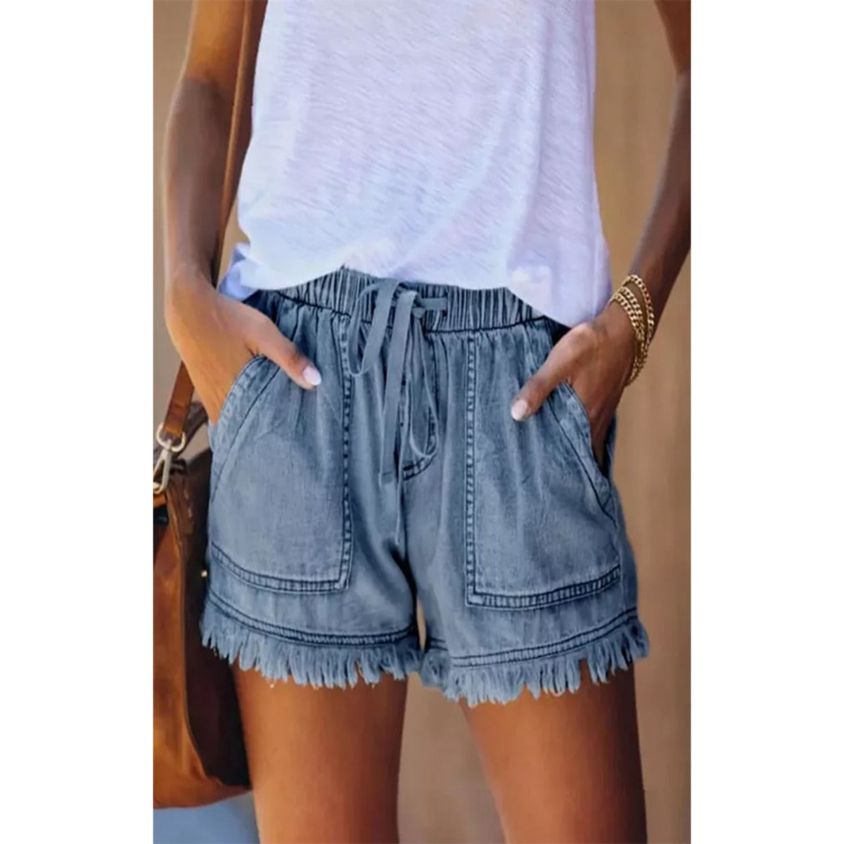EB | Denim-Shorts mit hoher Taille