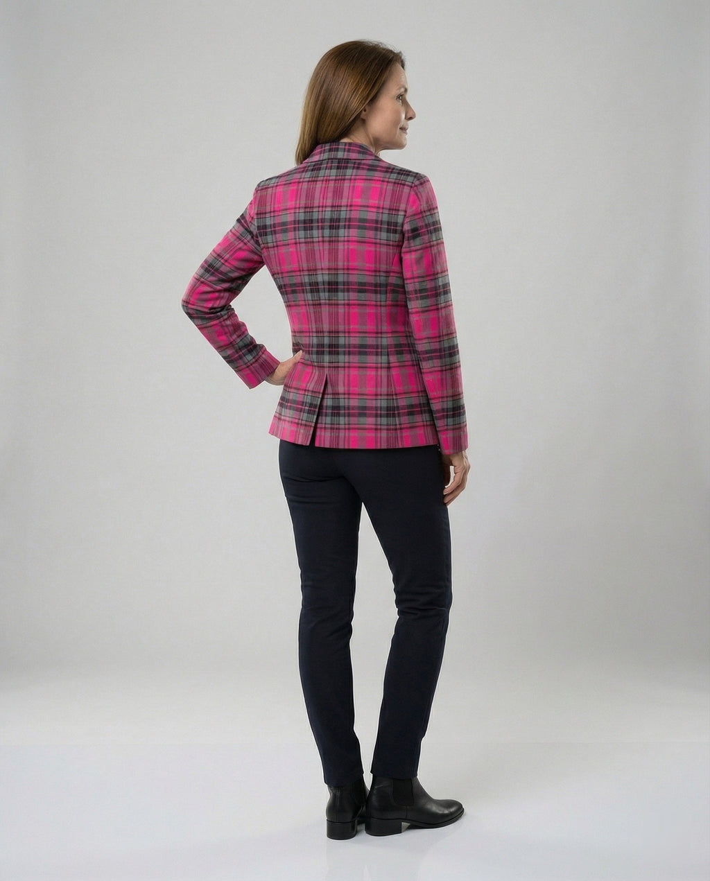 Damen Karierter Blazer mit modernem Schnitt
