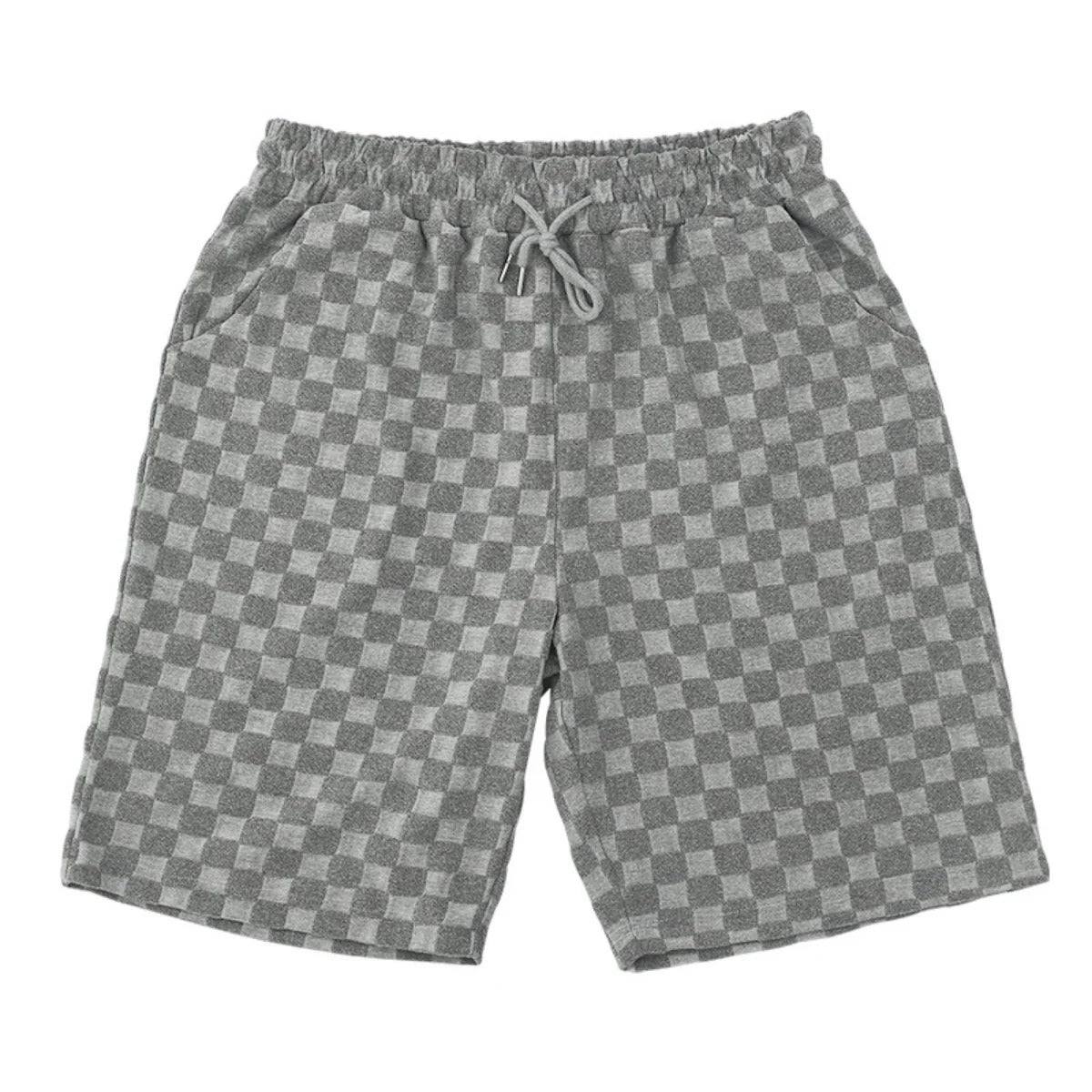 EB | Schachbrettmuster Kurzarm-Shorts-Set
