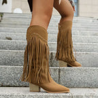 Bequeme Elegante Westernstiefel Für Damen Warm Stiefel EB