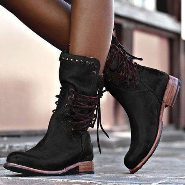 Bequeme Warme Elegante Schlupf Ohne Schnürsenkel Stiefel EB
