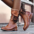 Bequeme Warme Elegante Schlupf Ohne Schnürsenkel Stiefel EB