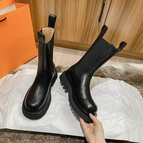 Bequeme Warme Schlupfstiefel Damen Alltag Ideale Stiefel EB