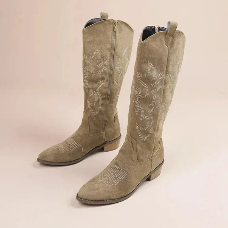 Bequeme Warme Western Klassisch Robuste Schöne Stiefel EB