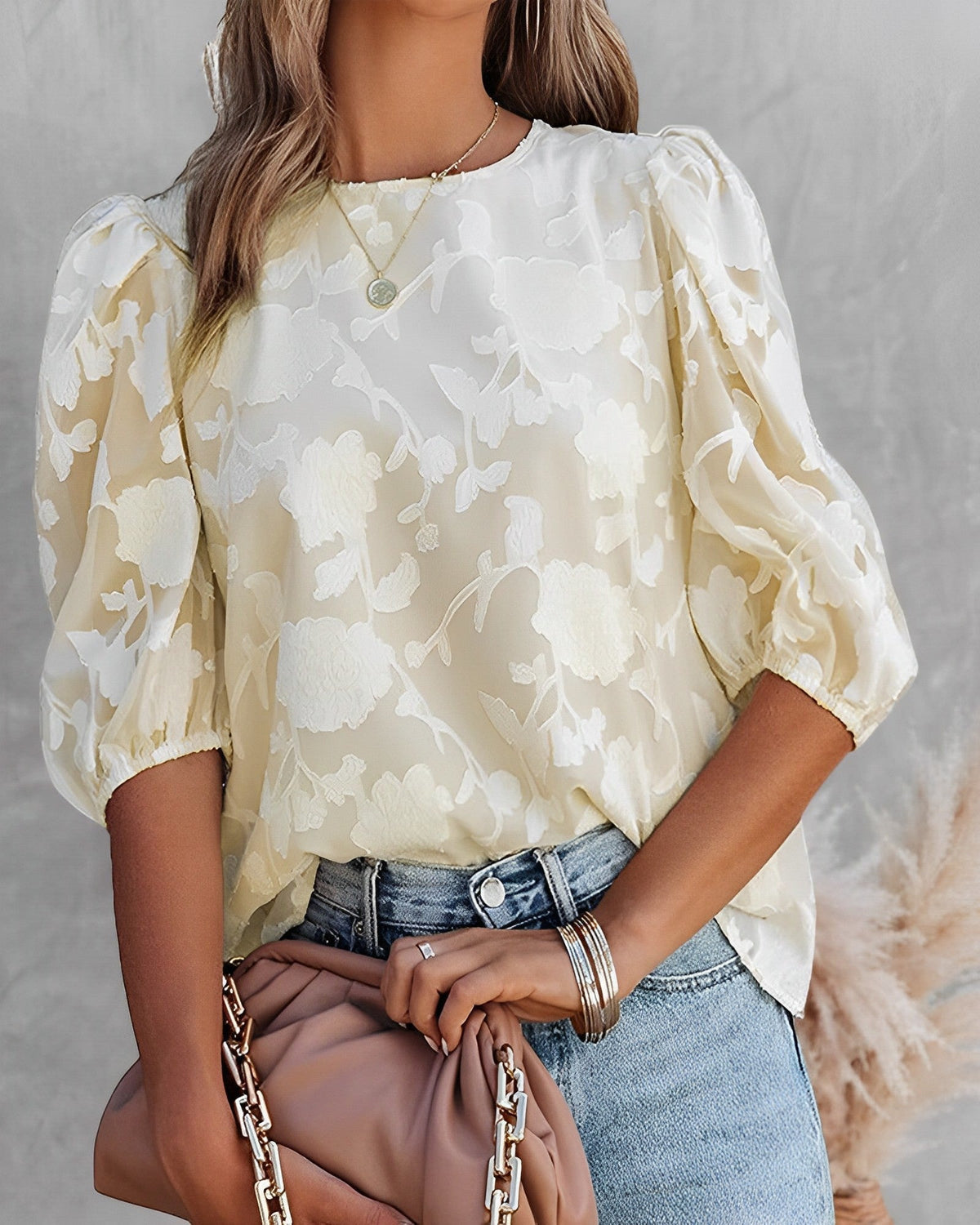 EB | Puffärmeliges Chiffonhemd