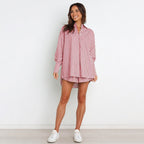 EB | Fashion Shirt Gestreift Langarm Zweiteiliges Set