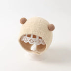 Kindermütze mit Ohrenklappen, gestrickt, warm