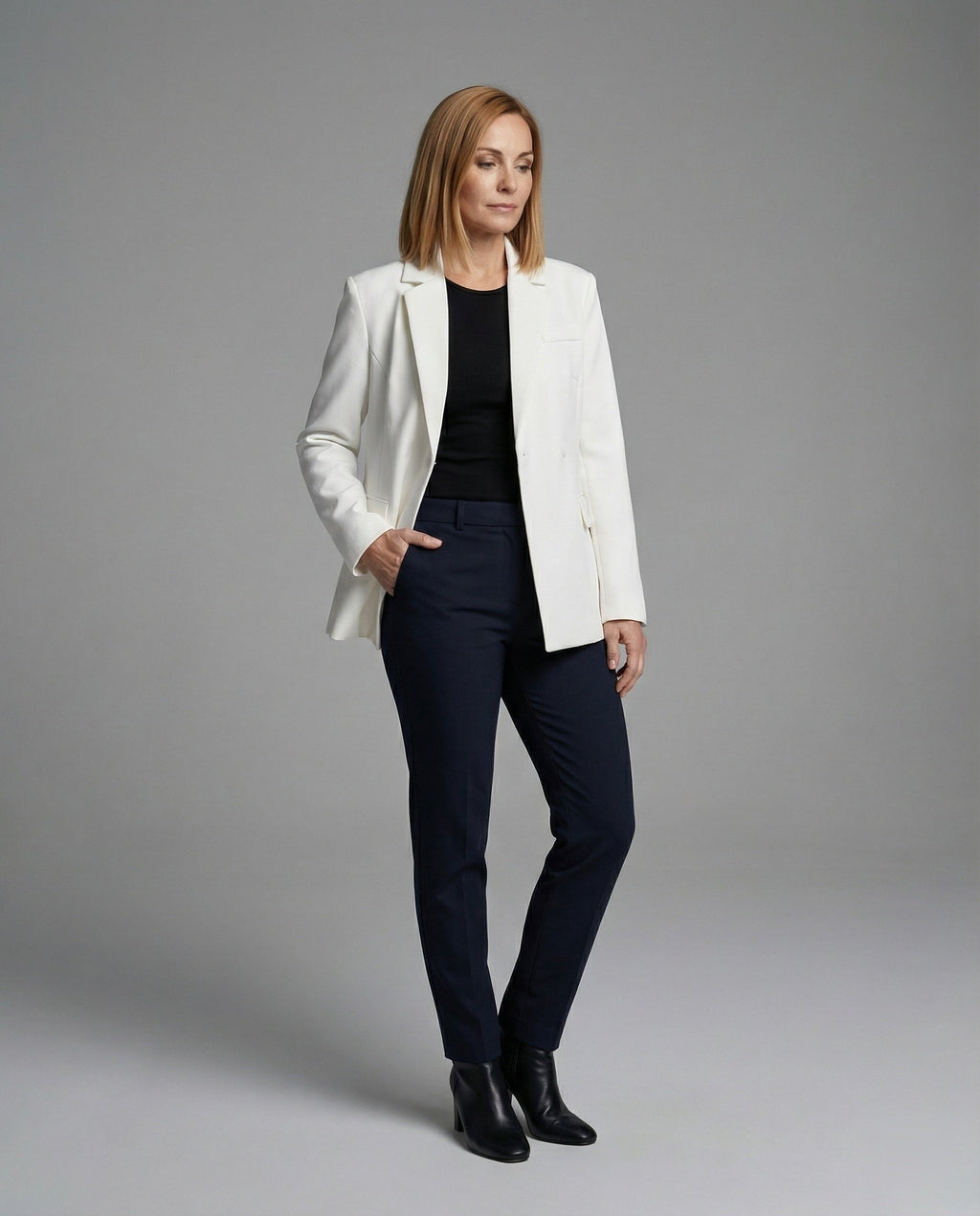 Damen elegante Blazerjacke mit asymmetrischem Schnitt