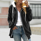 EB | Kapuzenmantel - Teddy-Fleece - Oversized Fit - Reißverschluss - Lässig Warm