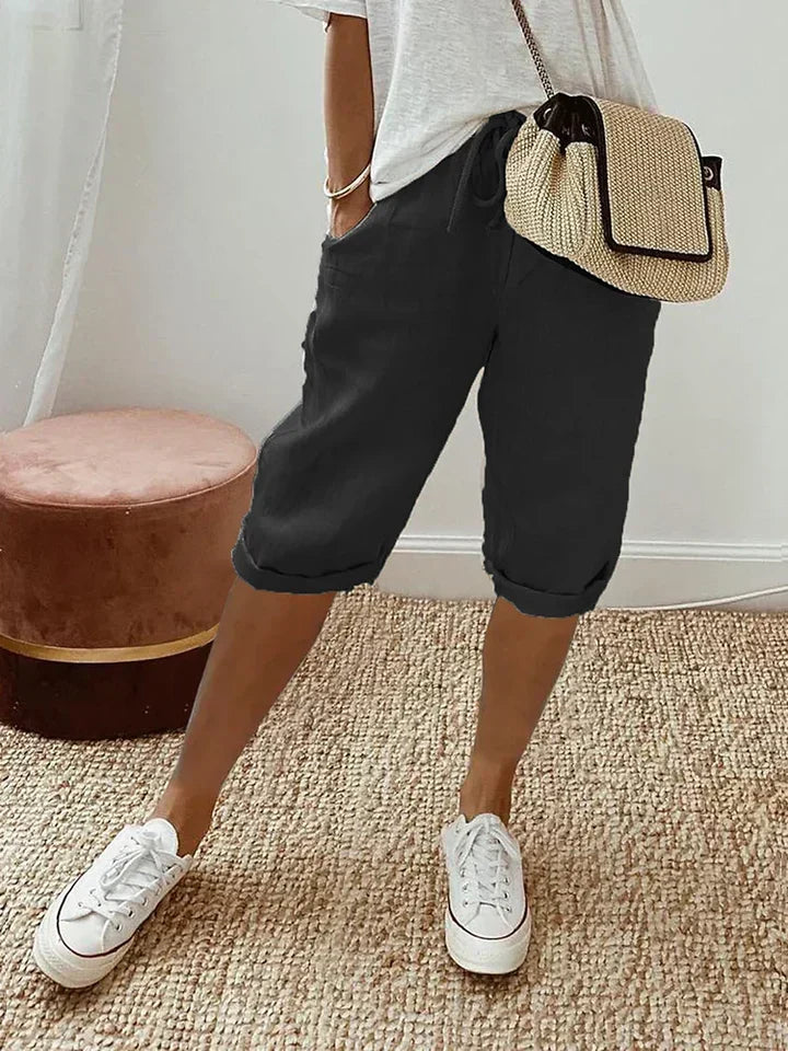EB | Shorts Aus Baumwolle und Leinen für Frauen