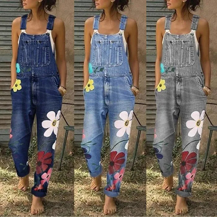 Ärmelloser Jeans-Jumpsuit