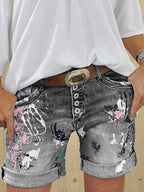 EB | Multi Knopf-Druck Denimshorts