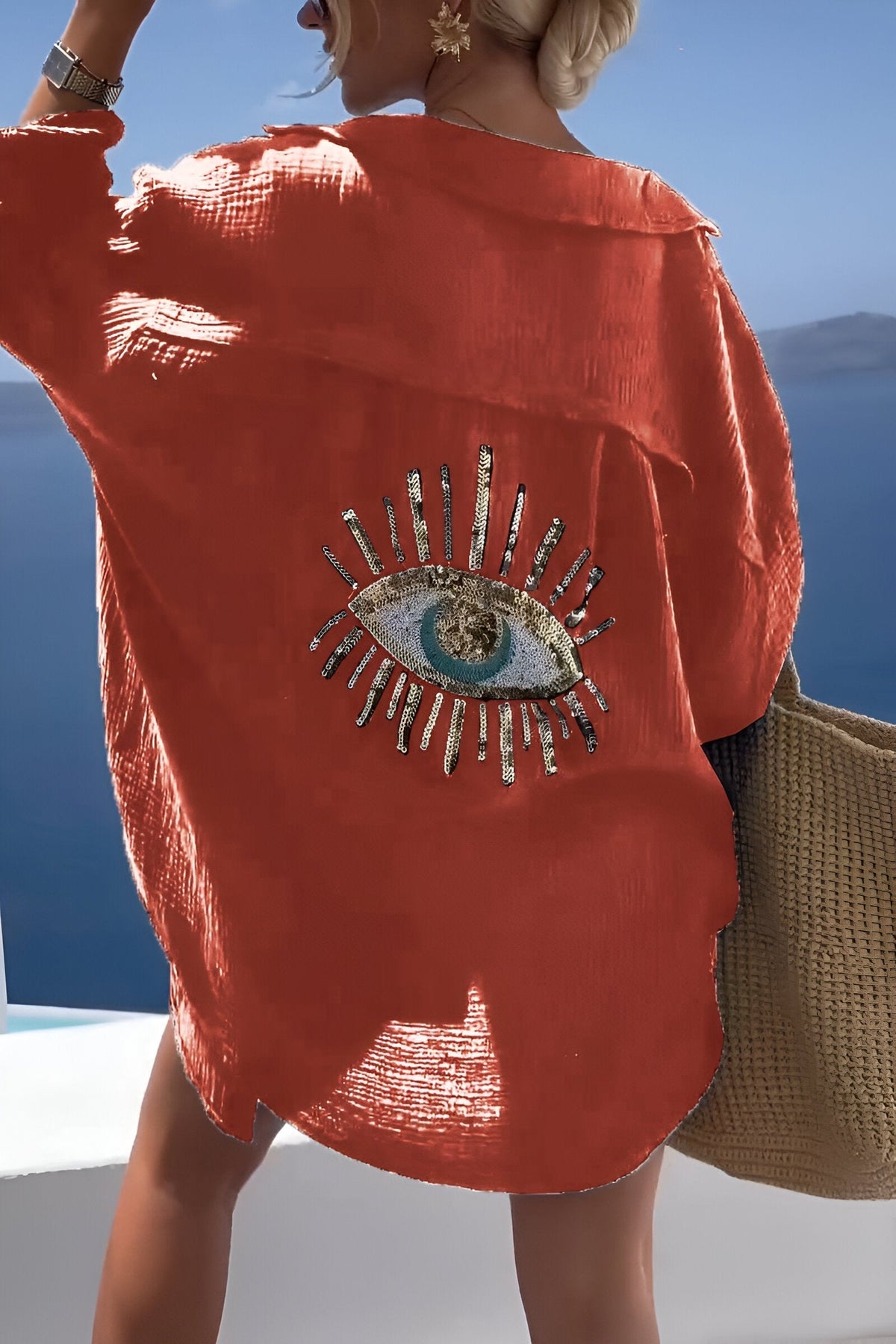 EB | Evil Eye Perlen-Polo Button Down
