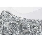 EB | Pailletten Shorts Hohe Taille Oring Reißverschluss Front Bodycon