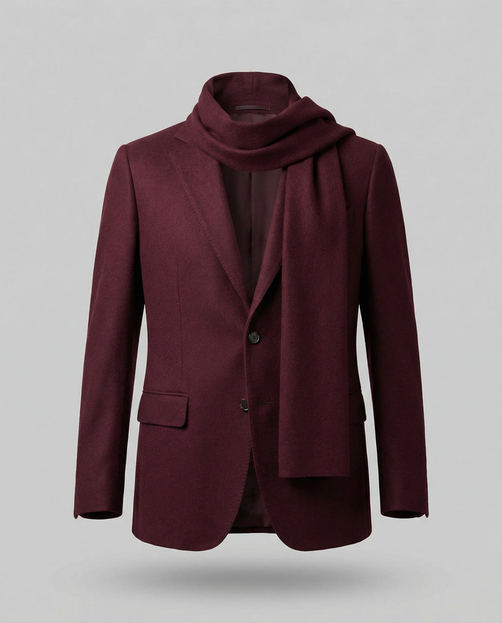 Damen elegante Blazerjacke mit abnehmbarem Schal