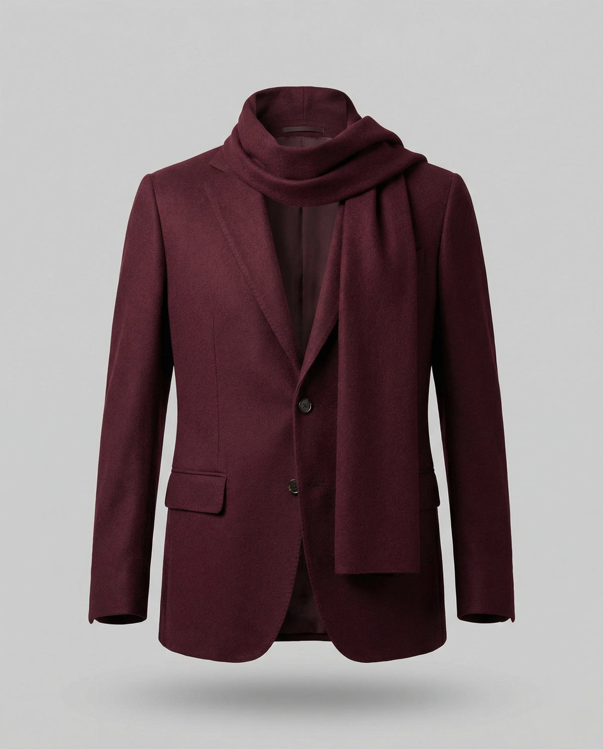 Damen elegante Blazerjacke mit abnehmbarem Schal