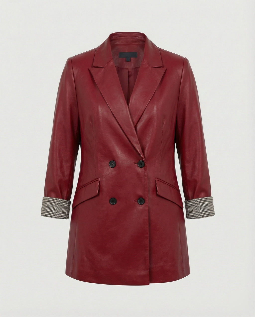 Damen Doppelreihiger Blazer mit kontrastierenden Ärmelaufschlägen EB