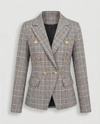 Damen Karierter Blazer mit modernem Schnitt