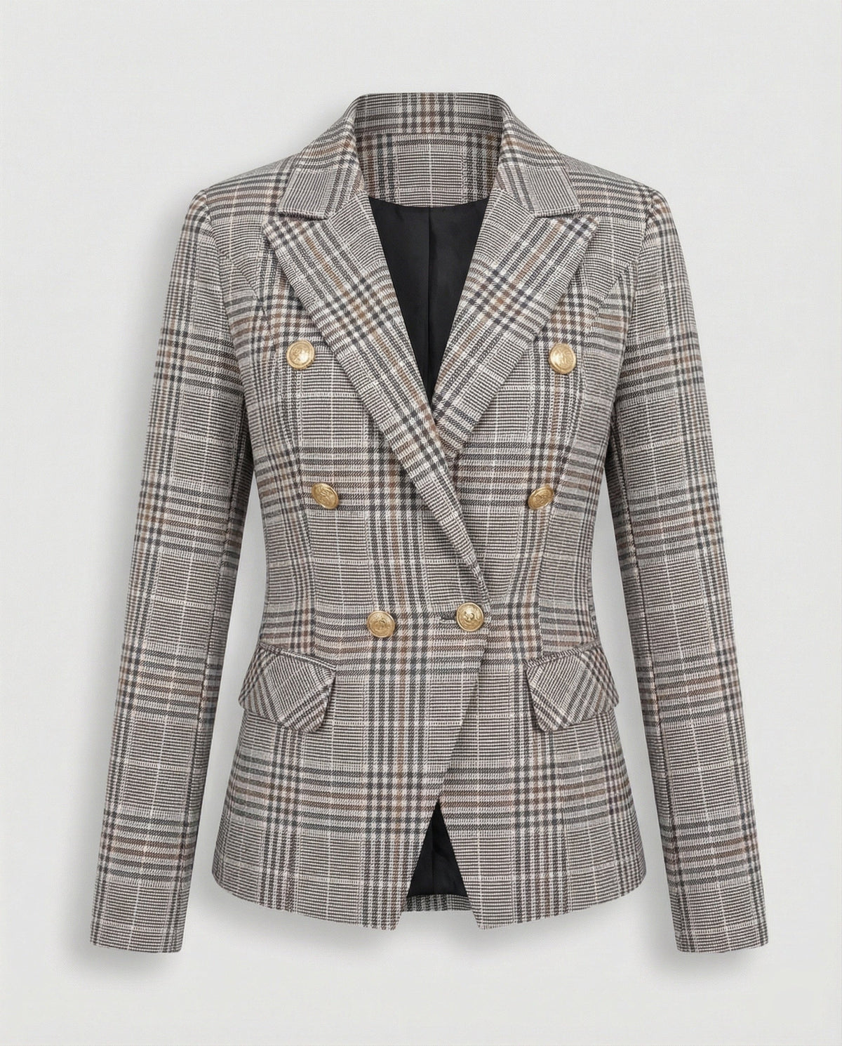 Damen Karierter Blazer mit modernem Schnitt