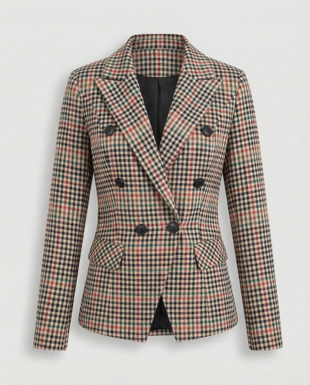 Damen Karierter Blazer mit modernem Schnitt