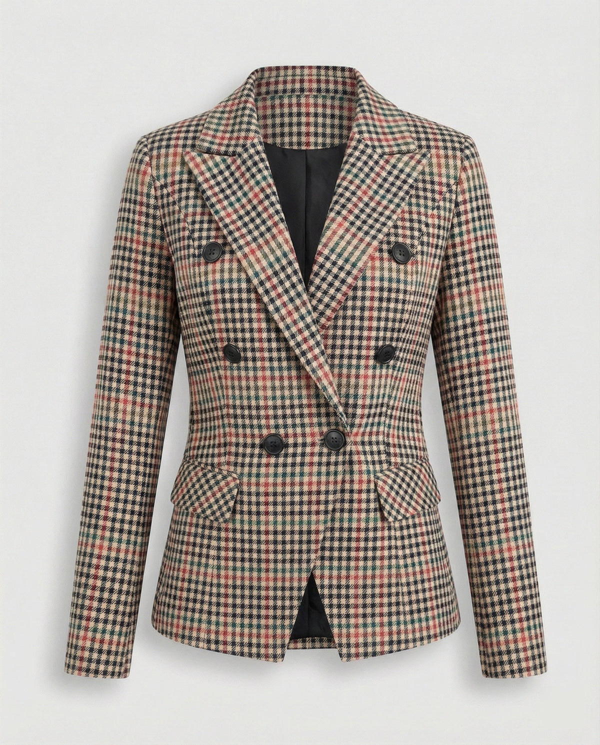 Damen Karierter Blazer mit modernem Schnitt