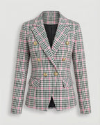 Damen Karierter Blazer mit modernem Schnitt