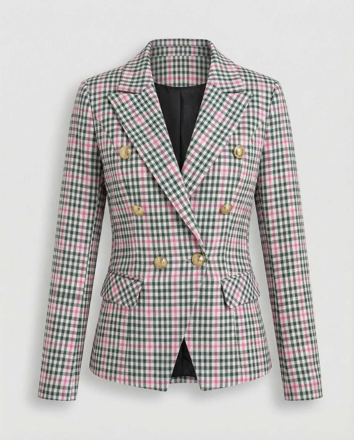 Damen Karierter Blazer mit modernem Schnitt