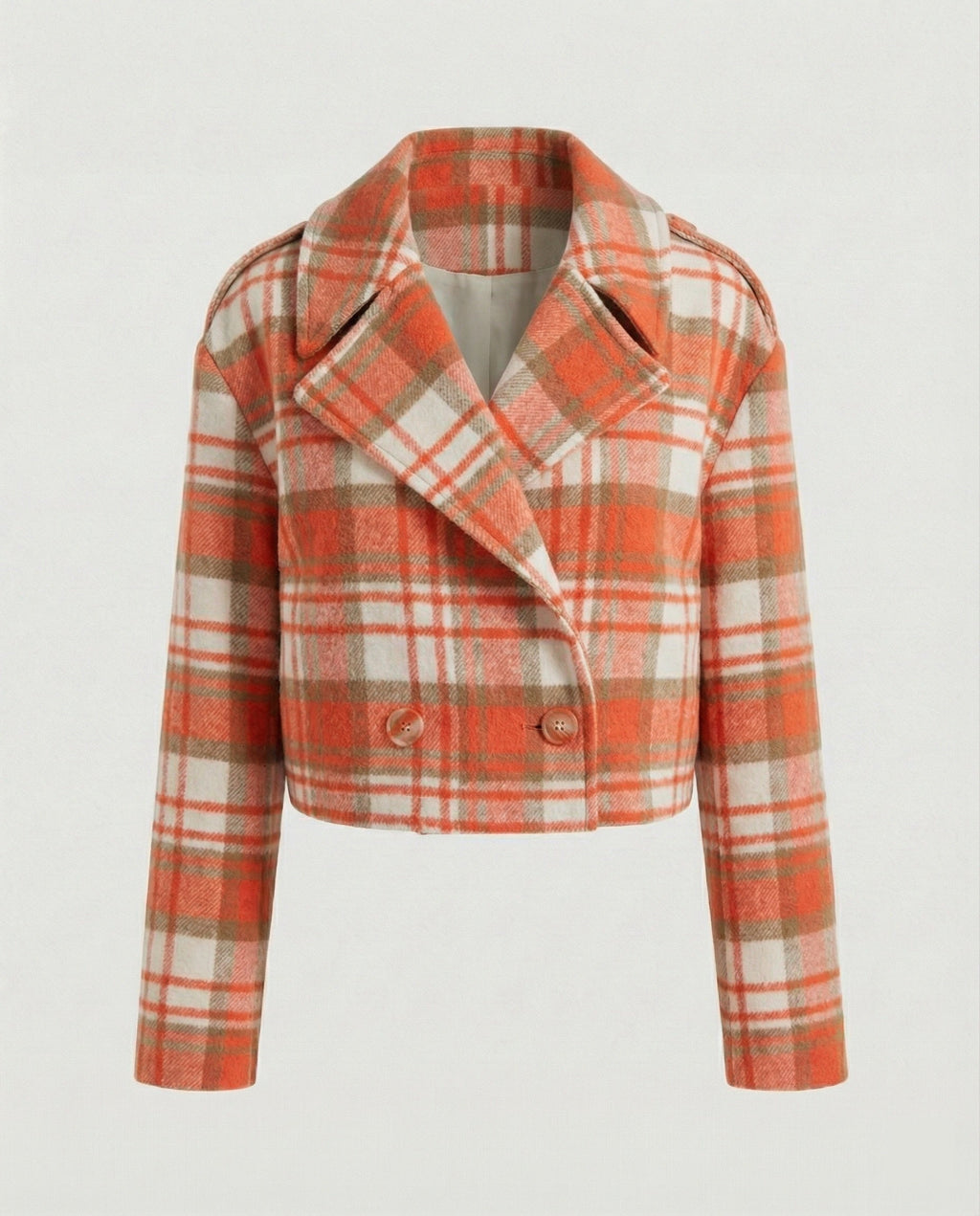 Damen Karierte Kurzjacke im Vintage-Stil