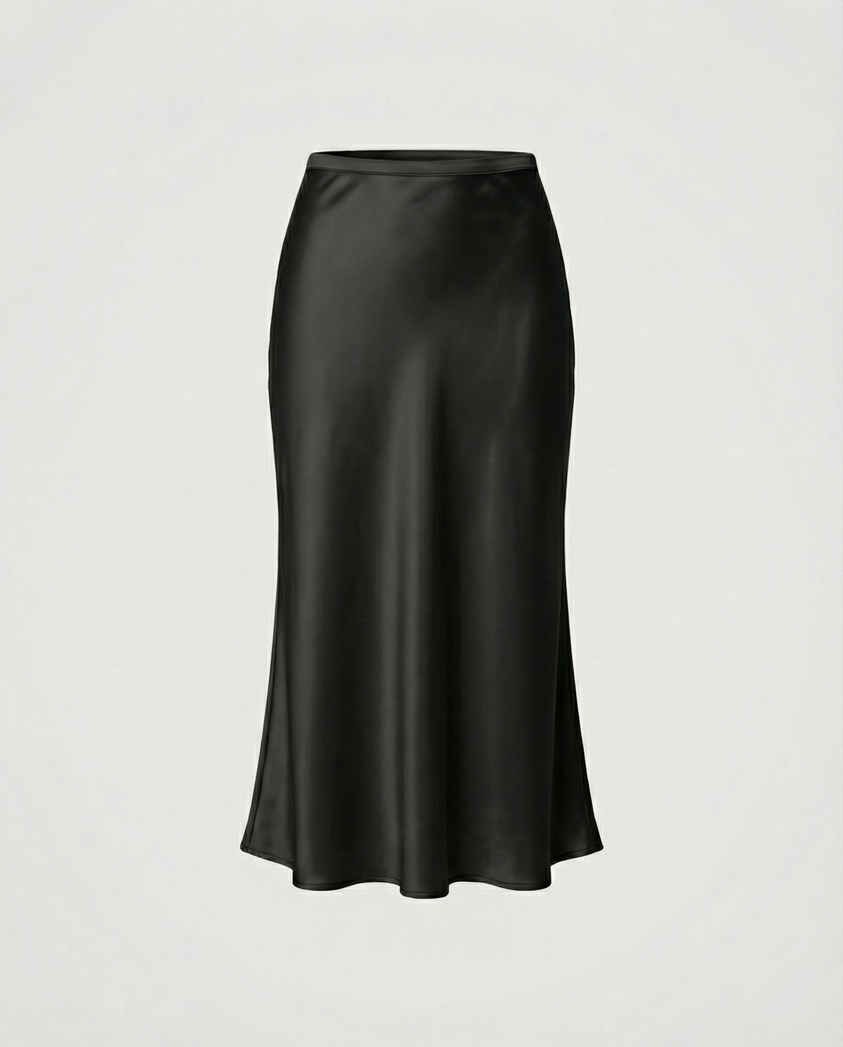 Damen eleganter Midirock mit sanftem Schnitt und hohem Bund EB