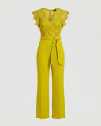 Damen Jumpsuit Spitze elegant weit