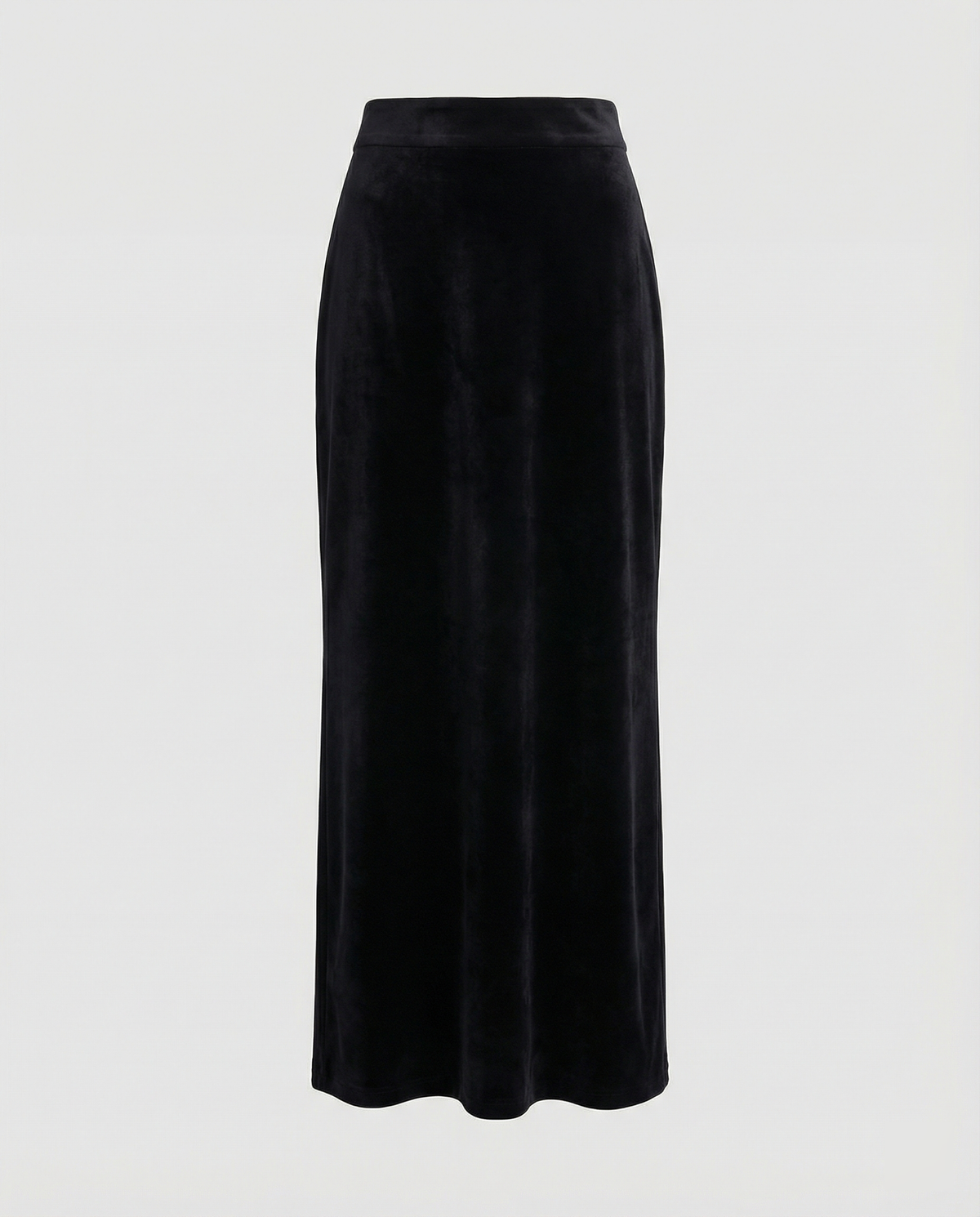 Satinrock Schwarz Damen Maxi aus hochwertigem Material