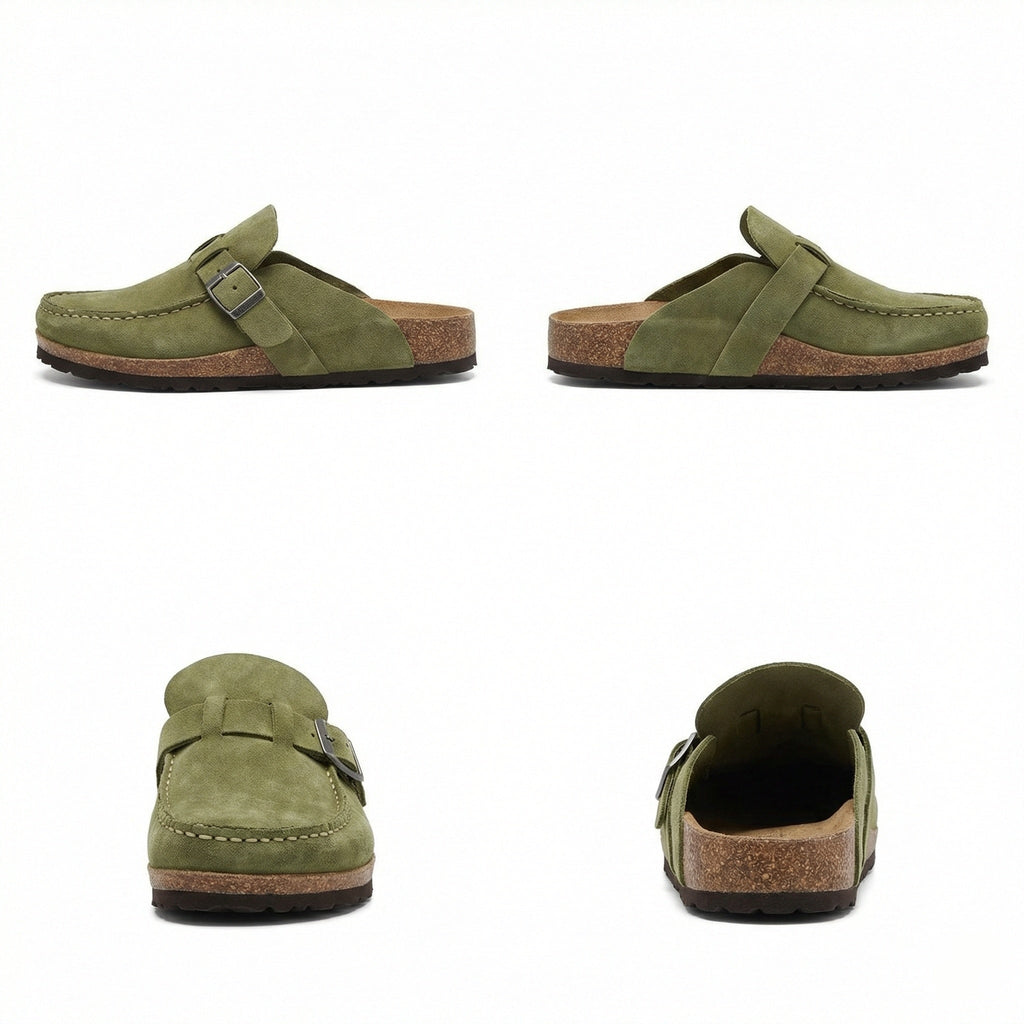 Clogs - Damen Retro Wildleder Slip-On Mule EB