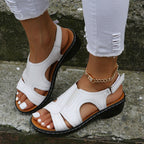 Braune KeilabsatzSandalen EB