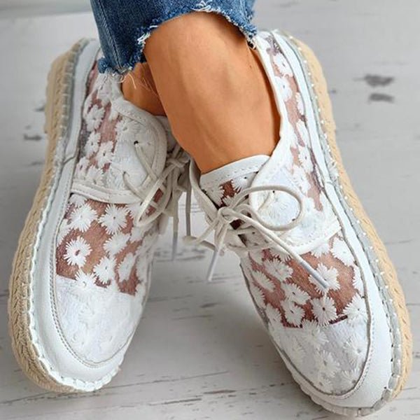 bestickte Mesh-Schuhe EB