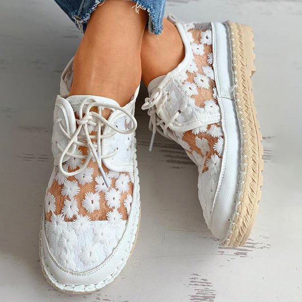 bestickte Mesh-Schuhe EB