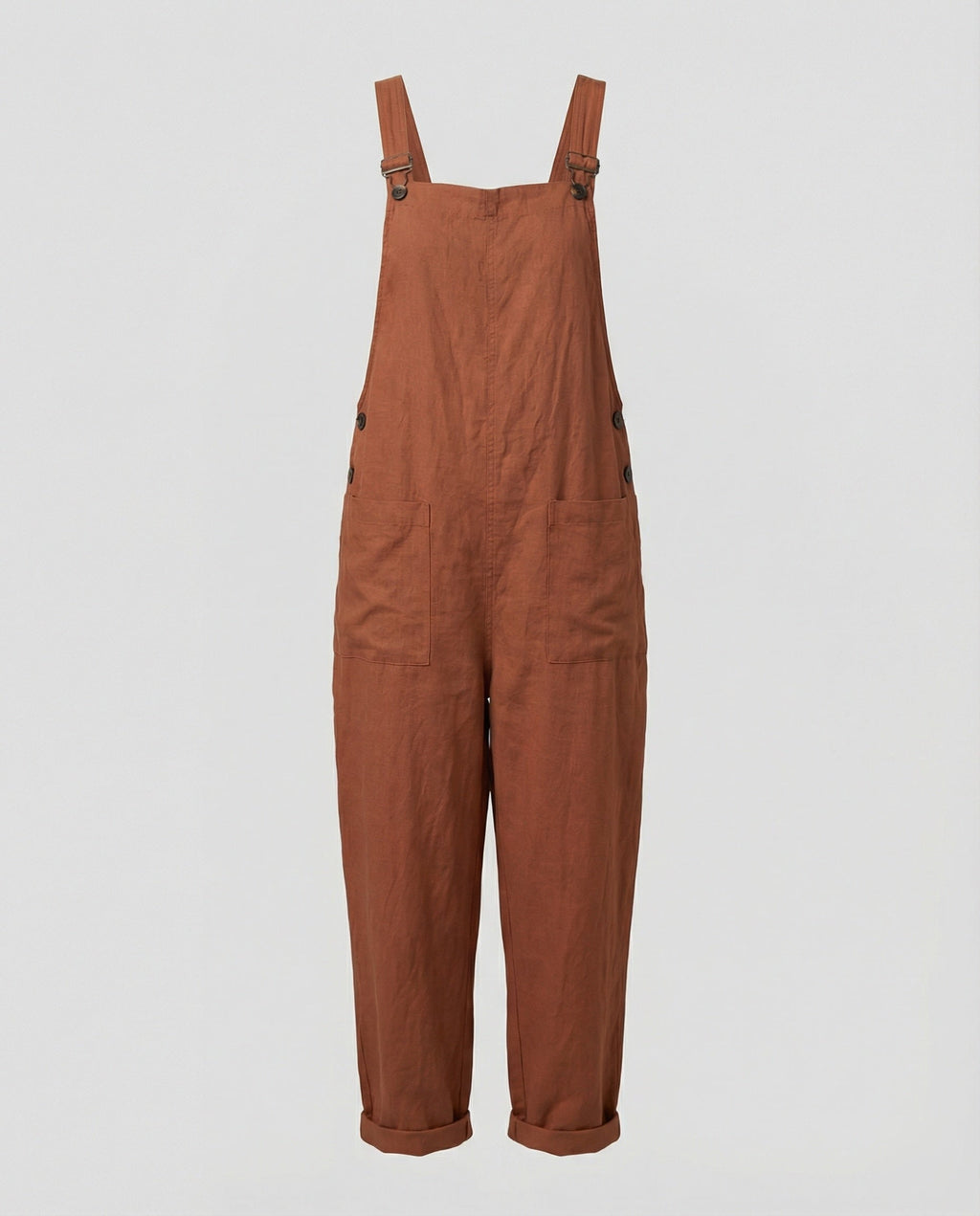 EB | Weite-Leg-Overall Damen mit verstellbarer Schnalle und Tasche aus Baumwolle