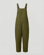 EB | Weite-Leg-Overall Damen mit verstellbarer Schnalle und Tasche aus Baumwolle